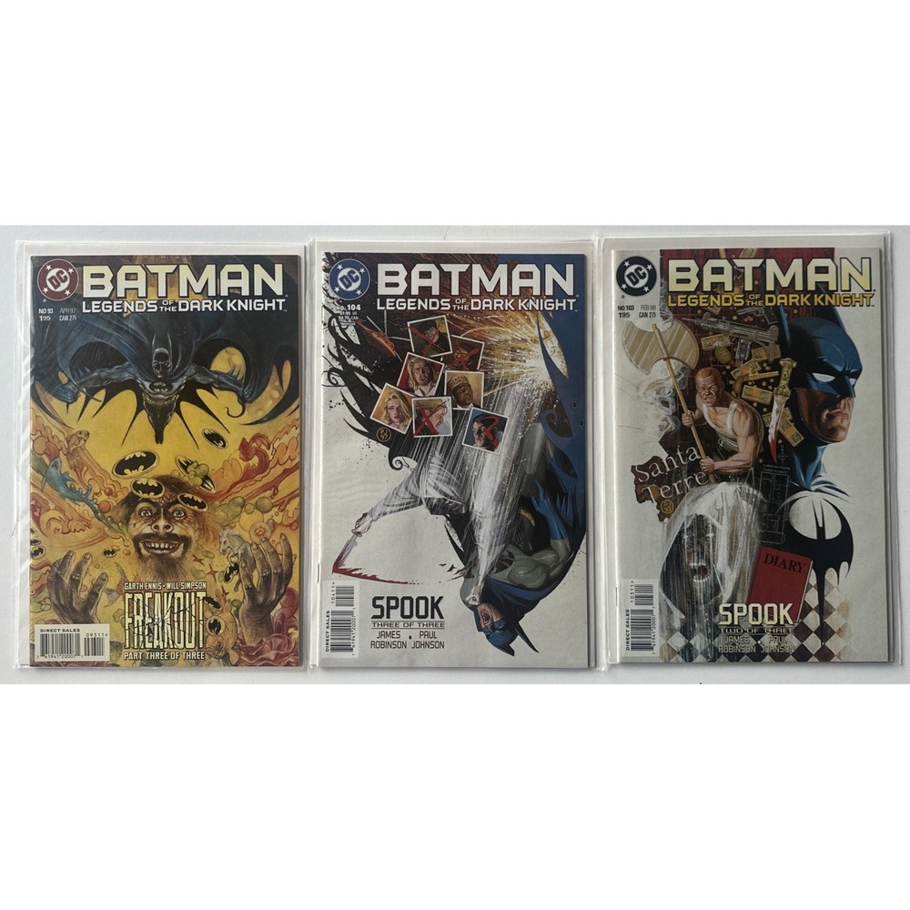 Batman Legends of the Dark Knight #93-103-104, "Spook" arc, DC Comics 1998, (5P)